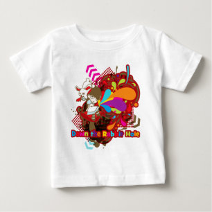 T-shirt Pour Bébé Descendre le trou de lapin