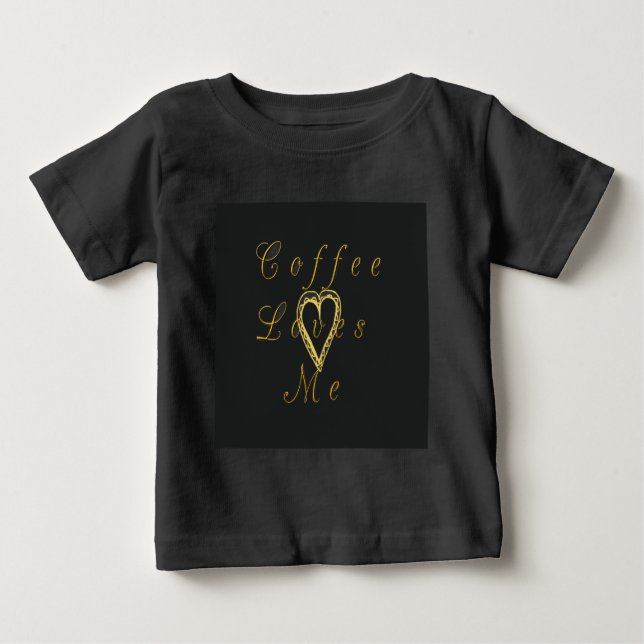 T-shirt Pour Bébé Design crémeux pour les amateurs de café (Devant)