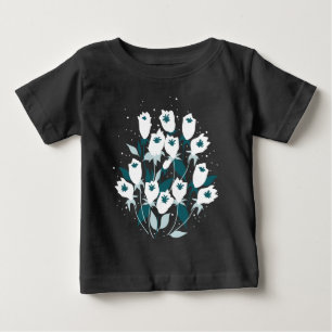 T-shirt Pour Bébé Design d'art botanique Motif élégant à la fleur de