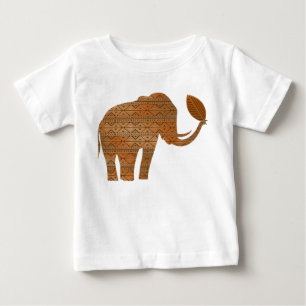 T-shirt Pour Bébé Design d'art tribal des éléphants