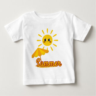 T-shirt Pour Bébé Design ensoleillé d'été dynamique
