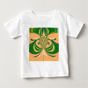 T-shirt Pour Bébé Design vert jaune.
