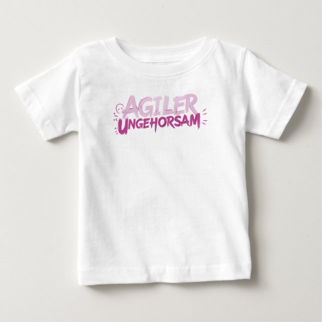 T-shirt Pour Bébé Désobéissance agile (Devant)