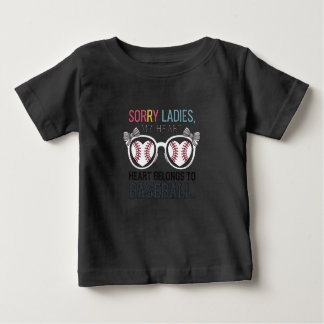 T-shirt Pour Bébé Désolé Mesdames Conception d'amour de baseball