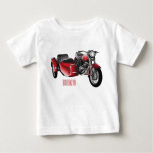 T-shirt Pour Bébé dessin animé de la moto Sidecar