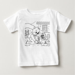 T-shirt Pour Bébé Dessin animé famille ours et maman lapin 
