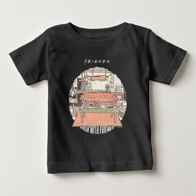 T-shirt Pour Bébé Dessin de Chillin avec AMIS™ (Devant)