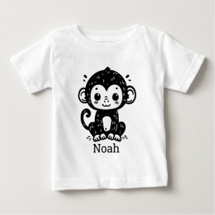 T-shirt Pour Bébé Dessin de Singe Bébé mignon - Kawaii Nursery Art