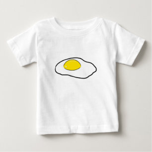 T-shirt Pour Bébé Dessin d'Oeuf Frit Dessin Oeufs Pochés Côté soleil