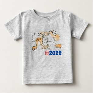T-shirt Pour Bébé Dessin original Tiger chinois Nouvel An 2022 bébé