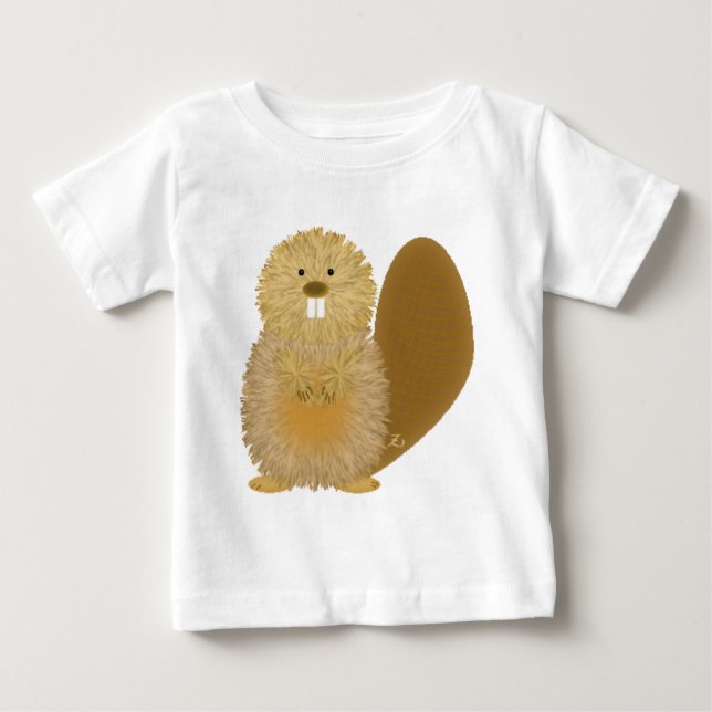 T-shirt Pour Bébé Dessins animaux adorables : Castor (Devant)