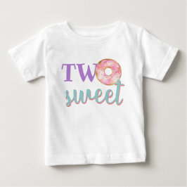 T-shirt Pour Bébé Deux beignes douces fille deuxième tenue d'anniver