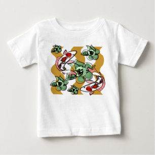 T-shirt Pour Bébé Deux carpes dans l'étang Chemise