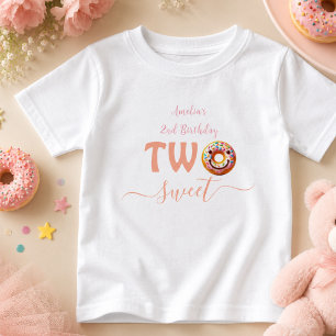T-shirt Pour Bébé Deux gâteaux Donuts 2ème anniversaire