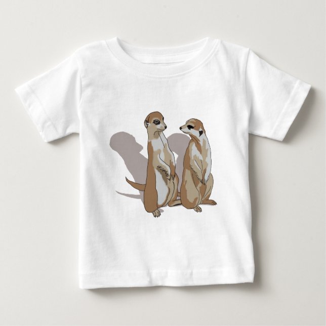 T-shirt Pour Bébé deux mâles de terre avec des ombres (Devant)
