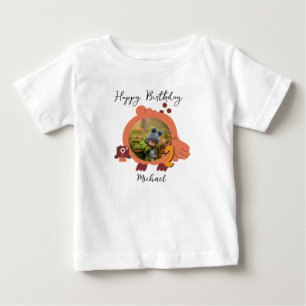 T-shirt Pour Bébé Deux mignonnes photos d'anniversaire