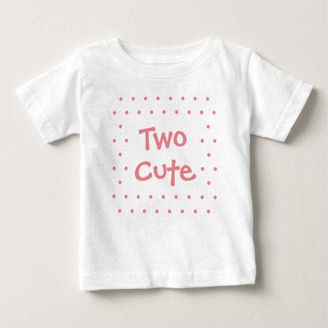 T-shirt Pour Bébé Deux mignons 2e anniversaire Points simples Baby G (Devant)