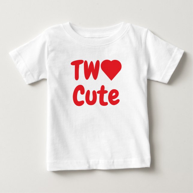 T-shirt Pour Bébé Deux mignons 2ème anniversaire (Devant)