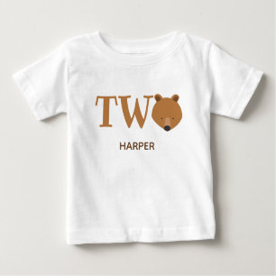 T-shirt Pour Bébé Deux ours 2e anniversaire