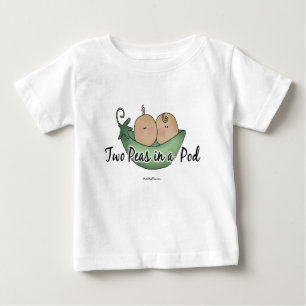T-shirt Pour Bébé Deux pois dans une cosse