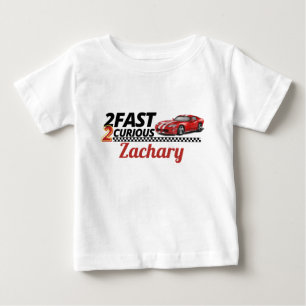 T-shirt Pour Bébé Deux Rapides Deux Curieux Anniversaire Vintage