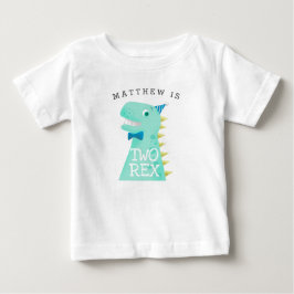 T-shirt Pour Bébé DEUX REX Birthday Boy Dinosaur