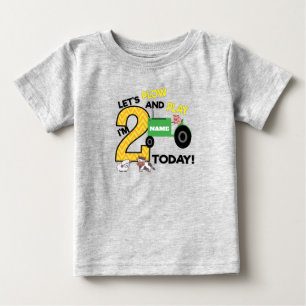 T-shirt Pour Bébé Deuxième anniversaire - Fête du tracteur sur le th