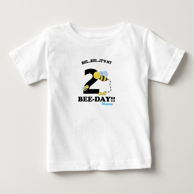 T-shirt Pour Bébé Deuxième fête d'abeilles du 2e anniversaire (Devant)