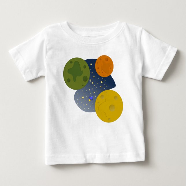 T-shirt pour bébé d'exploration spatiale (Devant)
