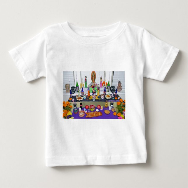 T-shirt Pour Bébé Dia de los Muertos (Devant)