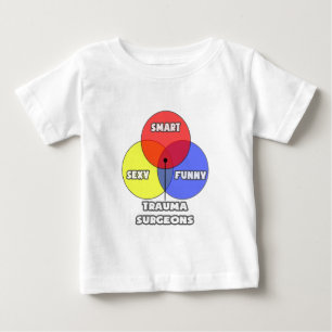 T-shirt Pour Bébé Diagramme de Venn .. Chirurgien traumatique