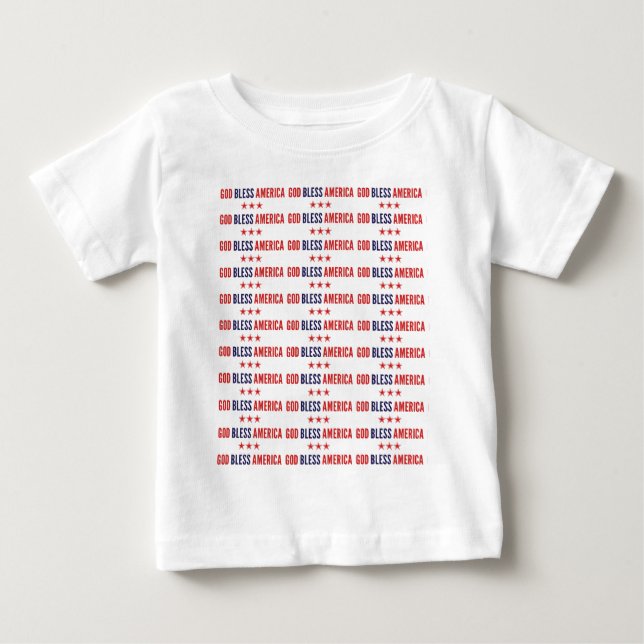 T-shirt Pour Bébé Dieu béni l'Amérique (Devant)