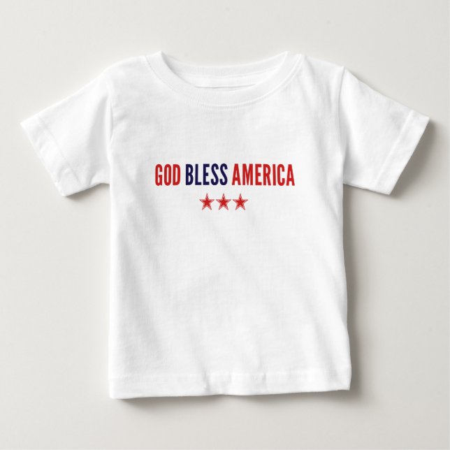 T-shirt Pour Bébé Dieu bénisse l'Amérique (Devant)