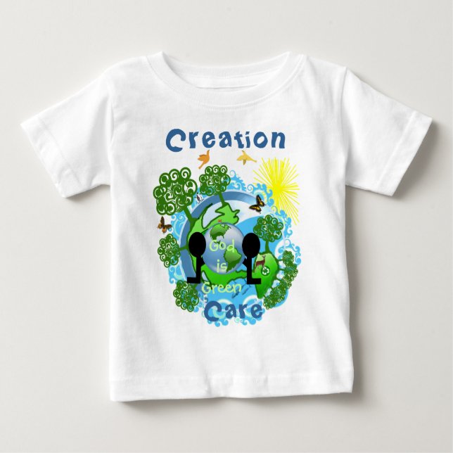 T-shirt Pour Bébé Dieu est Vert~TBA AWARD Coupe gagnante... - Custom (Devant)