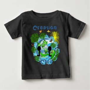 T-shirt Pour Bébé Dieu est Vert~TBA Lauréat du Prix customisé-