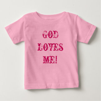 T-shirt Pour Bébé Dieu m'aime ! Pièce en t de bébé