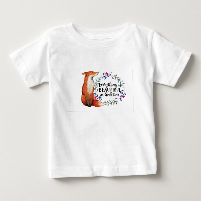 T-shirt Pour Bébé dieux temps renards (Devant)