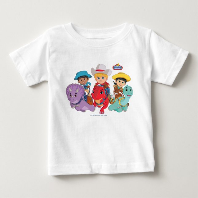 T-shirt Pour Bébé Dino Ranch Friends Design (Devant)