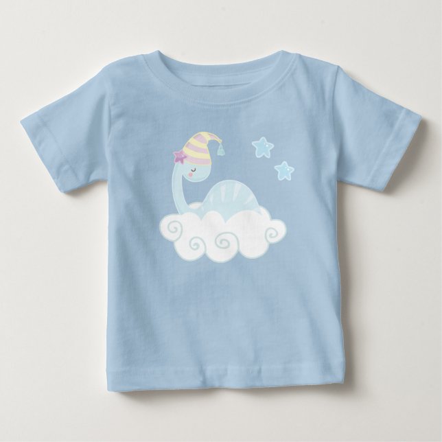 T-shirt Pour Bébé Dinosaur Dormir (Devant)