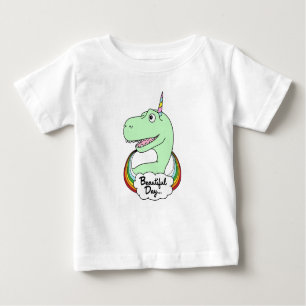 T-shirt Pour Bébé Dinosaur Unicorn