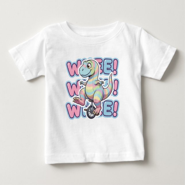 T-shirt Pour Bébé Dinosaur,Whee!!! (Devant)