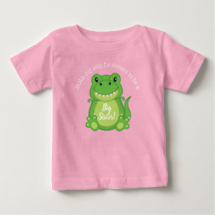 T-shirt Pour Bébé Dinosaure Baby shower T-Rex Rose Girl