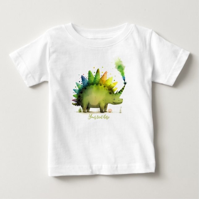 T-shirt Pour Bébé Dinosaure bébé personnalisé Tee (Devant)
