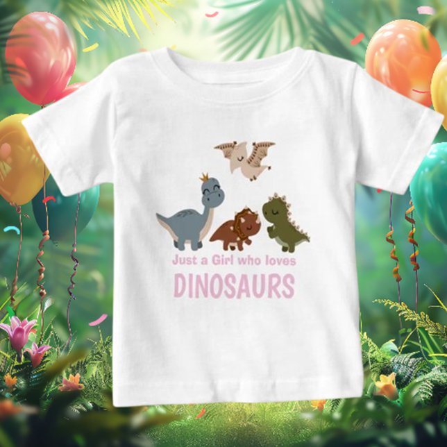 T-shirt Pour Bébé Dinosaure Bohème Rose (Celebrate your little one's style with our Pink Boho Dinosaur Baby T-Shirt!)