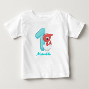 T-shirt Pour Bébé dinosaure mignon d'un mois