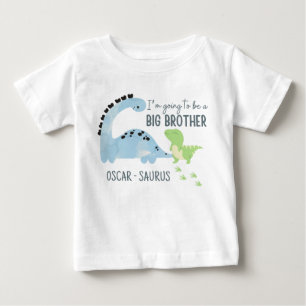 T-shirt Pour Bébé Dinosaure personnalisé Big Brother, Big Bro