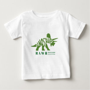 T-shirt Pour Bébé Dinosaure vert RAWR ! ! ! !