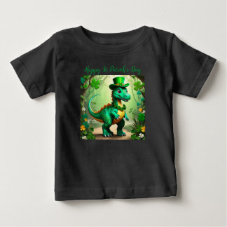T-shirt Pour Bébé Dinosaure Whimsical de la Saint Patrick personnali