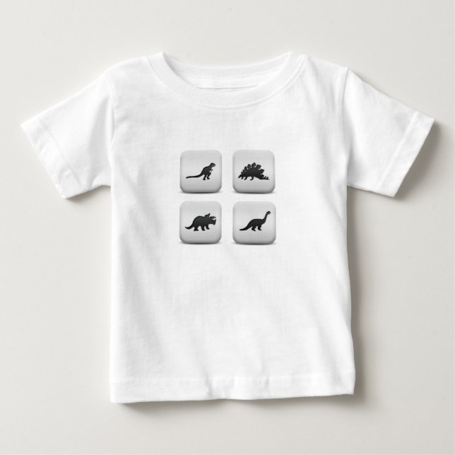 T-shirt Pour Bébé Dinosaures (Devant)