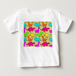 T-shirt Pour Bébé Dinosaures colorés